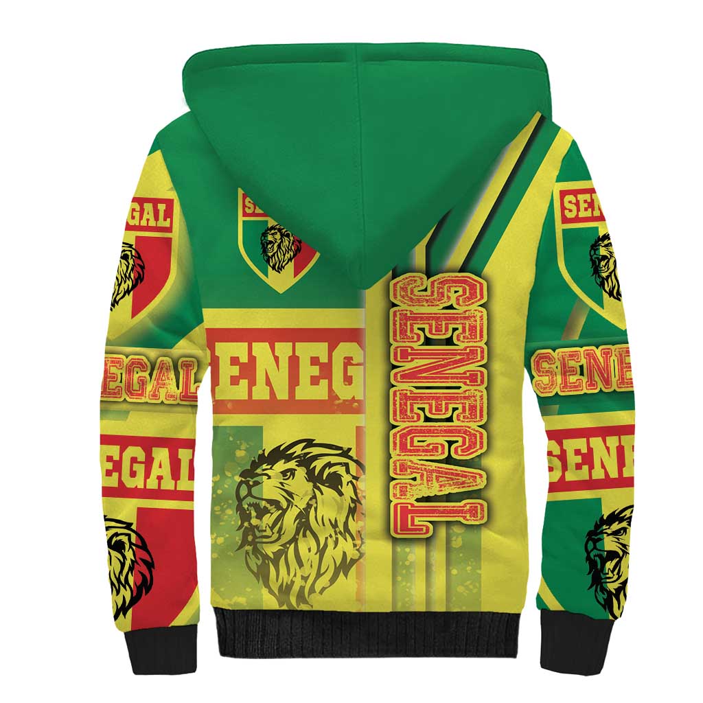 Senegal Football Sherpa Hoodie Lions of Teranga Soccer - Road To Champion - Wonder Print Shop