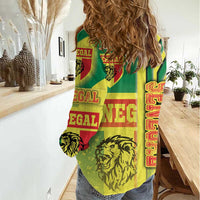 Senegal Football Women Casual Shirt Lions of Teranga Soccer - Road To Champion - Wonder Print Shop