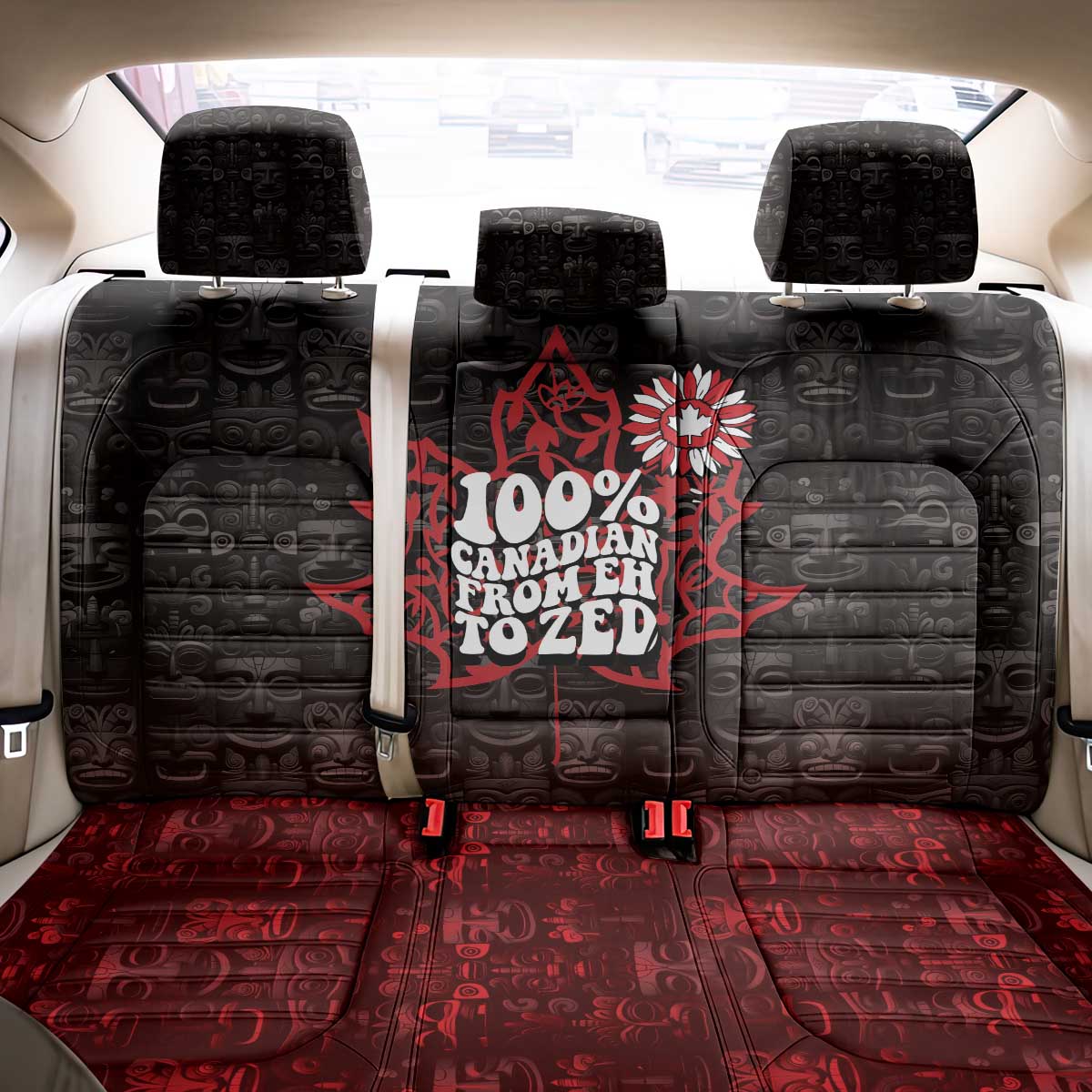 100% Canadian From Eh To Zed Back Car Seat Cover True North Strong and Free