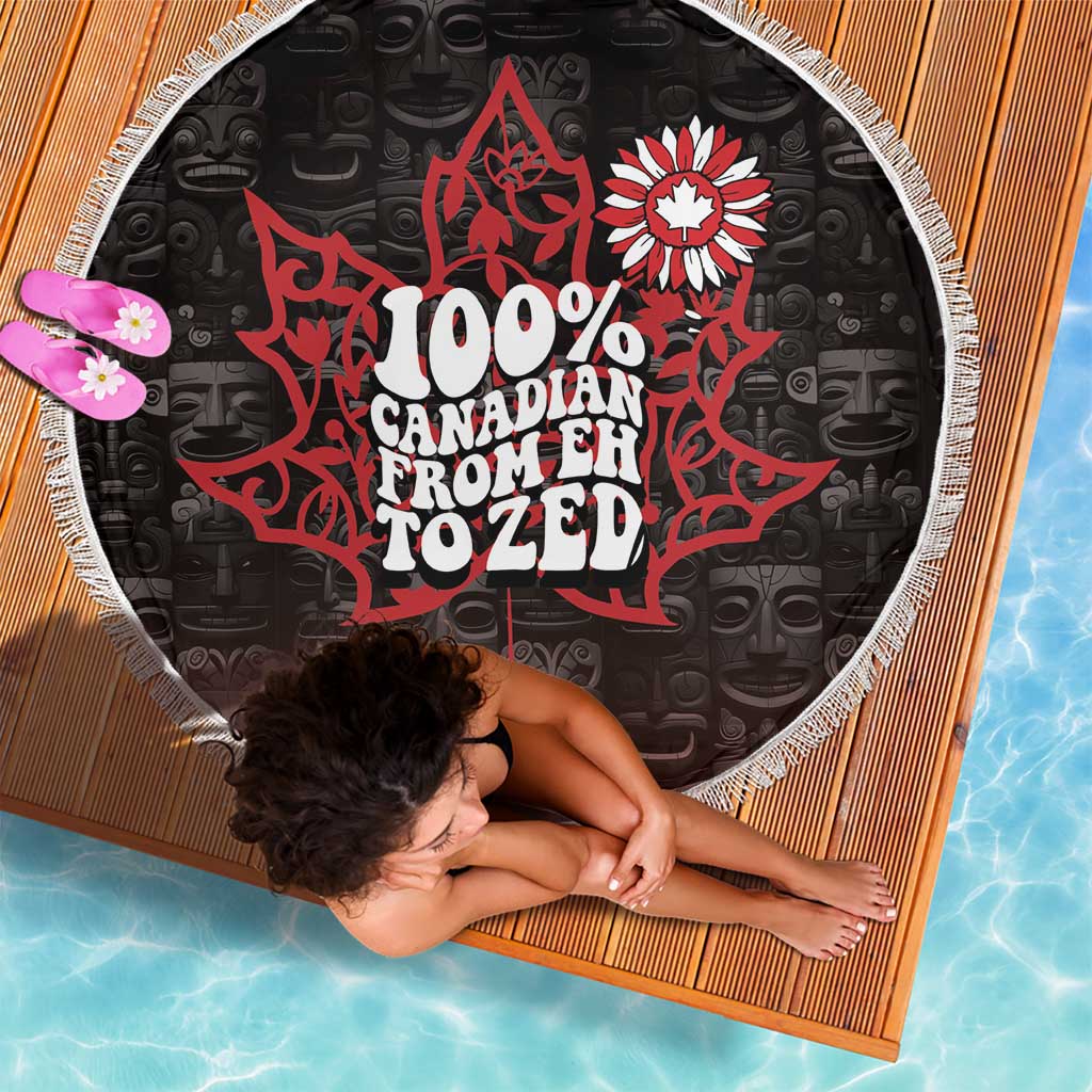 100% Canadian From Eh To Zed Beach Blanket True North Strong and Free