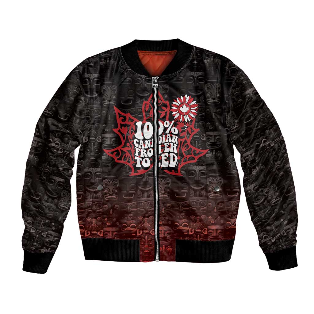 100% Canadian From Eh To Zed Bomber Jacket True North Strong and Free