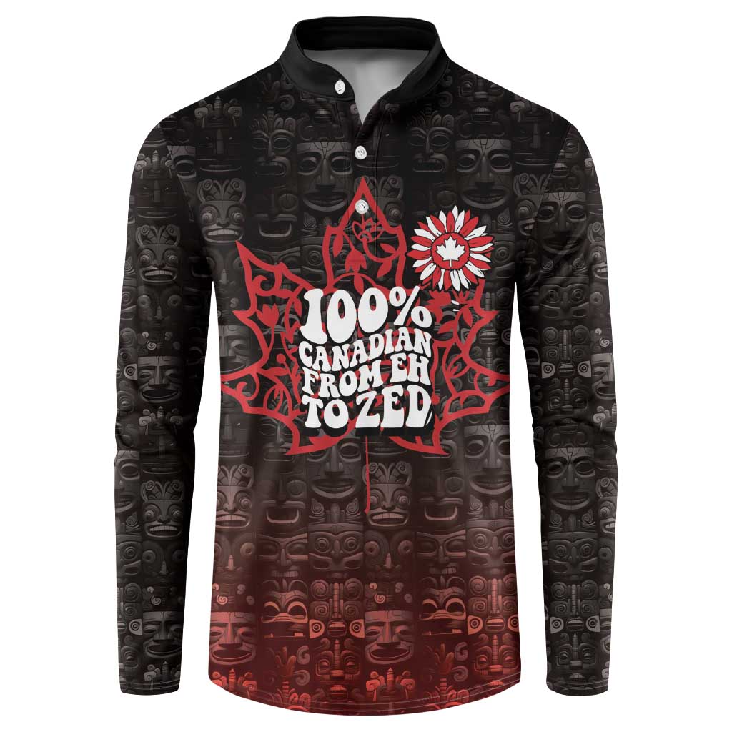 100% Canadian From Eh To Zed Button Sweatshirt True North Strong and Free