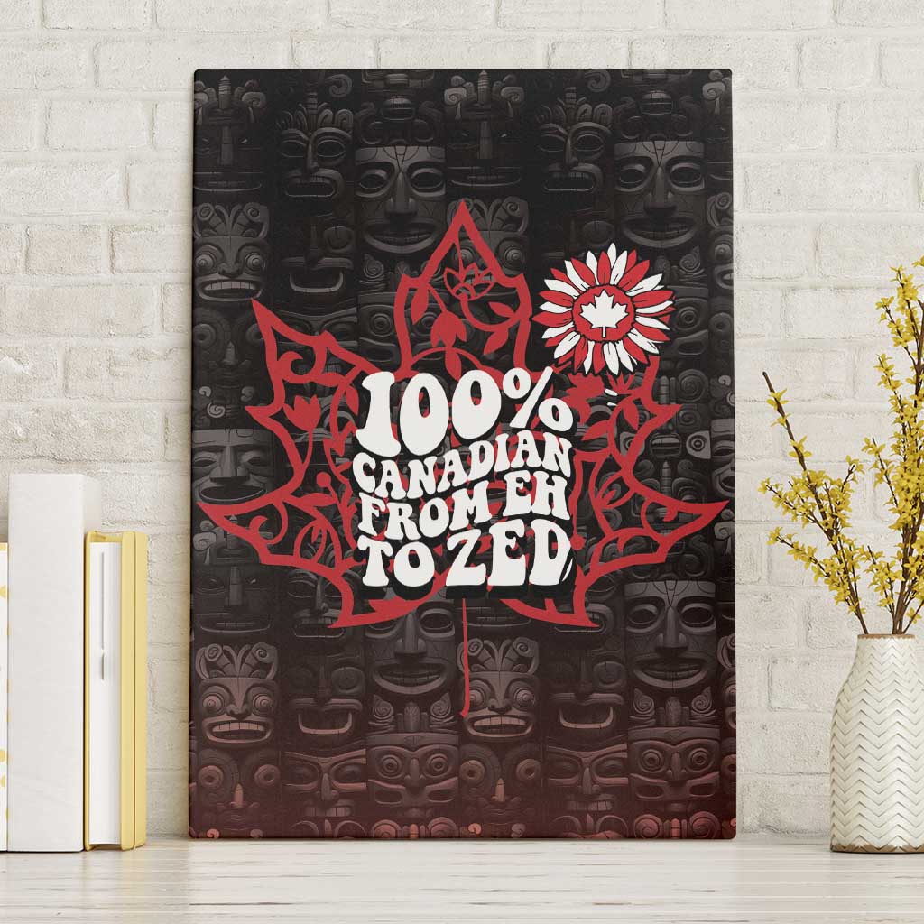 100% Canadian From Eh To Zed Canvas Wall Art True North Strong and Free