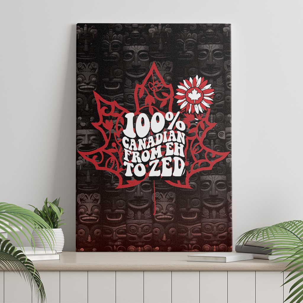 100% Canadian From Eh To Zed Canvas Wall Art True North Strong and Free