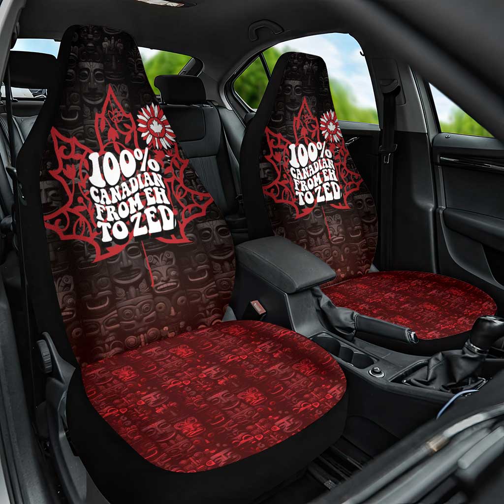 100% Canadian From Eh To Zed Car Seat Cover True North Strong and Free