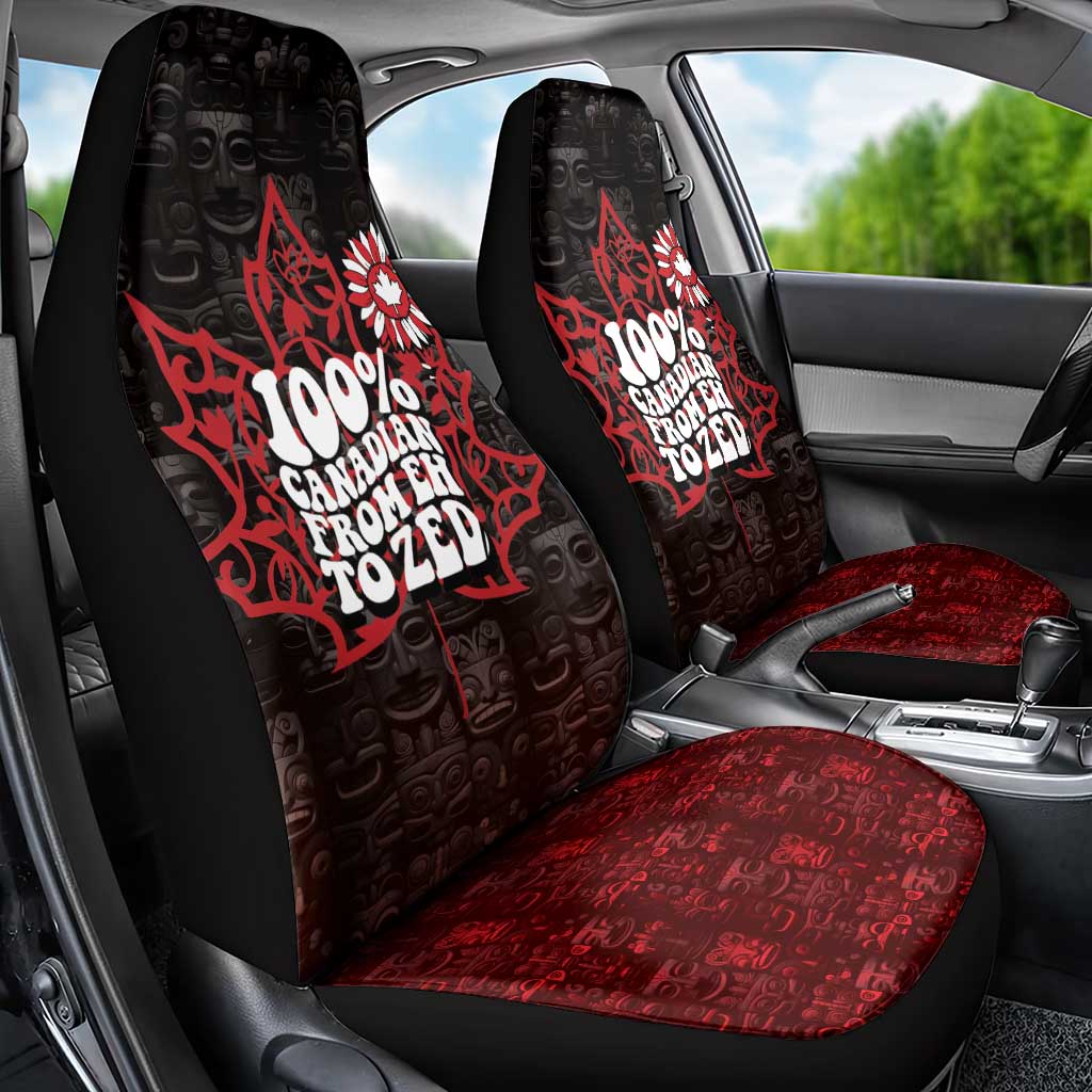 100% Canadian From Eh To Zed Car Seat Cover True North Strong and Free