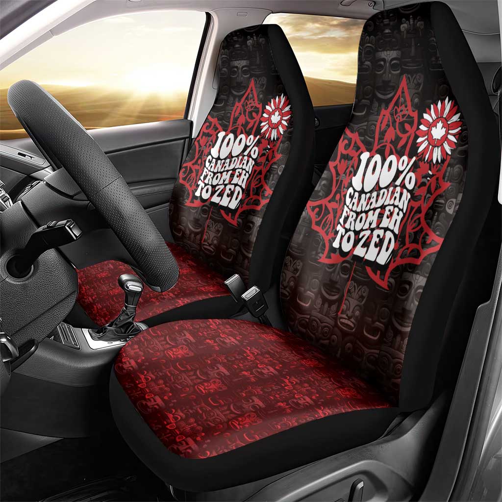 100% Canadian From Eh To Zed Car Seat Cover True North Strong and Free