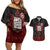 100% Canadian From Eh To Zed Couples Matching Off Shoulder Short Dress and Hawaiian Shirt True North Strong and Free