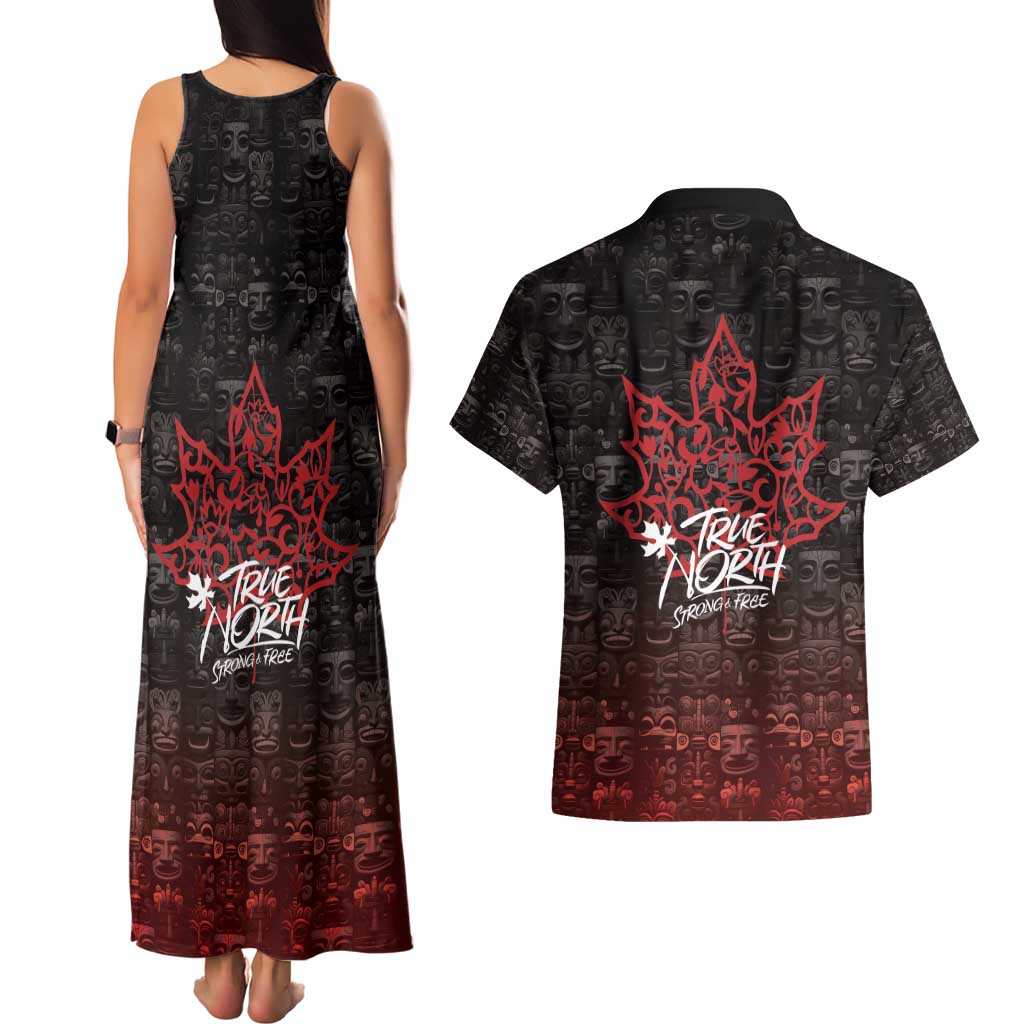 100% Canadian From Eh To Zed Couples Matching Tank Maxi Dress and Hawaiian Shirt True North Strong and Free