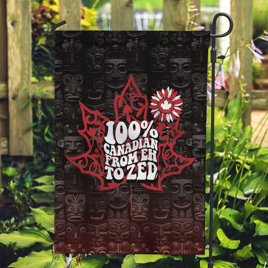 100% Canadian From Eh To Zed Garden Flag True North Strong and Free
