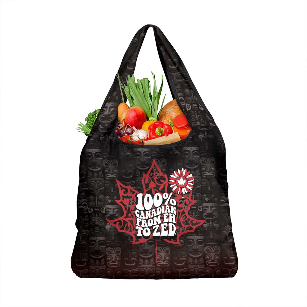 100% Canadian From Eh To Zed Grocery Bag True North Strong and Free