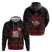 100% Canadian From Eh To Zed Hoodie True North Strong and Free