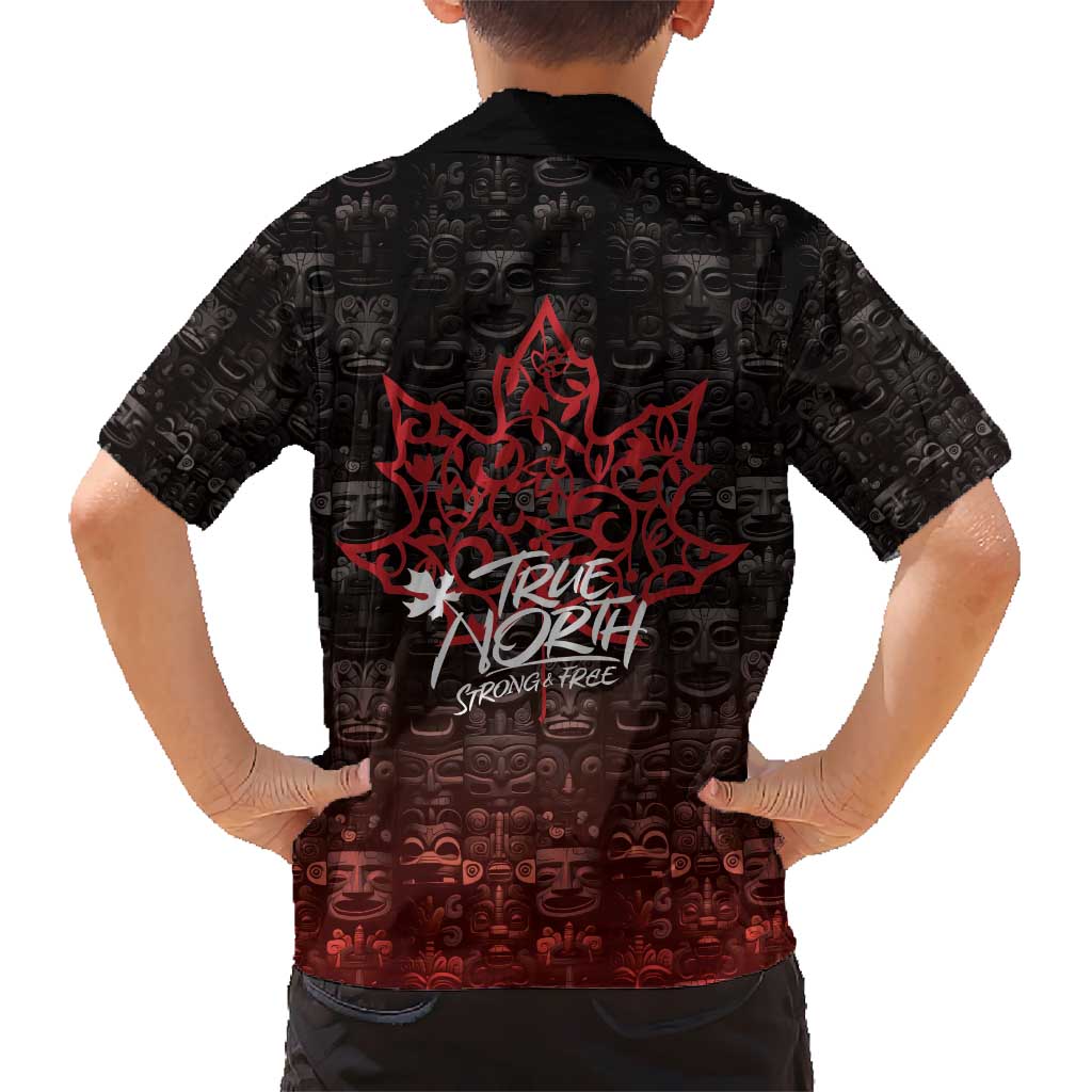 100% Canadian From Eh To Zed Kid Hawaiian Shirt True North Strong and Free