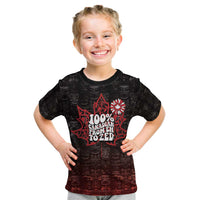 100% Canadian From Eh To Zed Kid T Shirt True North Strong and Free