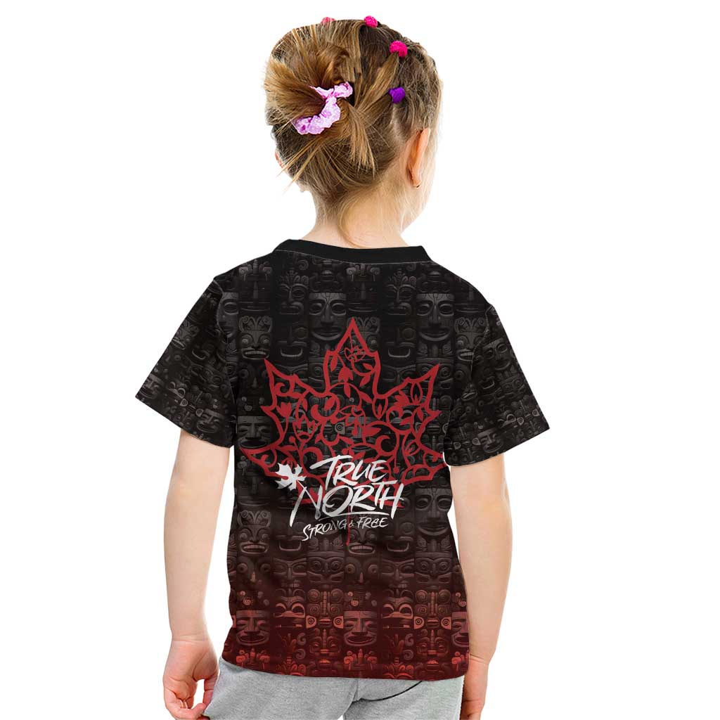 100% Canadian From Eh To Zed Kid T Shirt True North Strong and Free