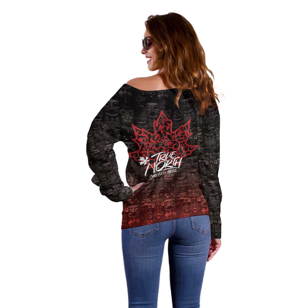 100% Canadian From Eh To Zed Off Shoulder Sweater True North Strong and Free