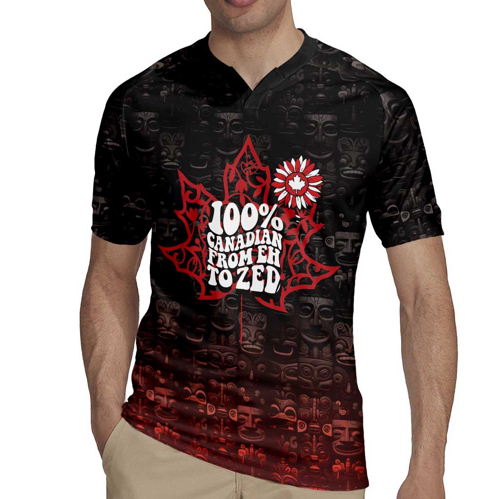 100% Canadian From Eh To Zed Rugby Jersey True North Strong and Free