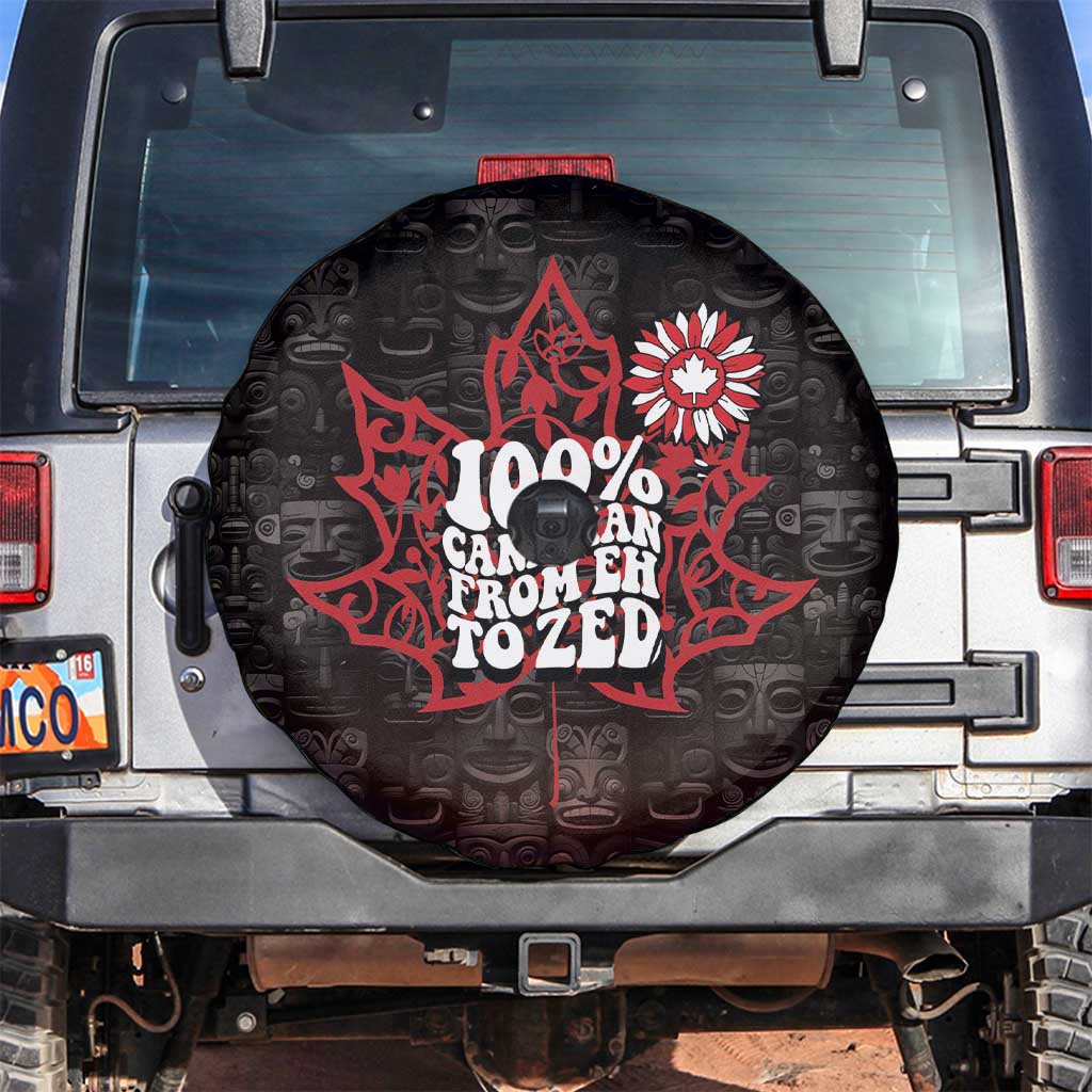 100% Canadian From Eh To Zed Spare Tire Cover True North Strong and Free