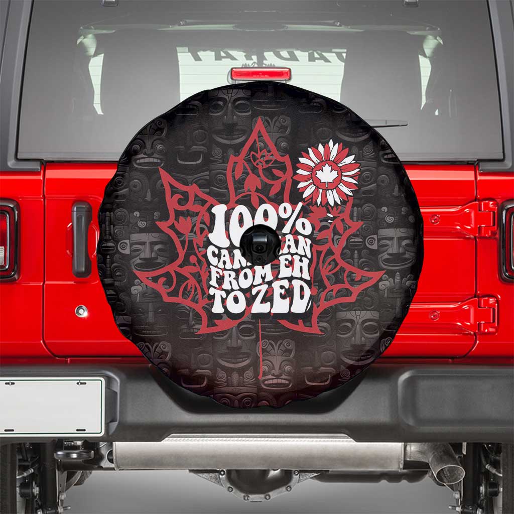 100% Canadian From Eh To Zed Spare Tire Cover True North Strong and Free