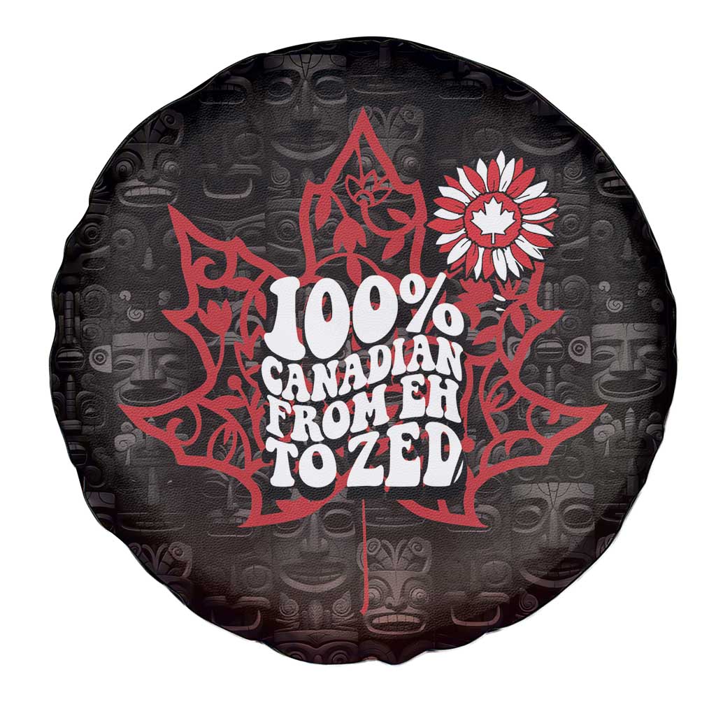 100% Canadian From Eh To Zed Spare Tire Cover True North Strong and Free