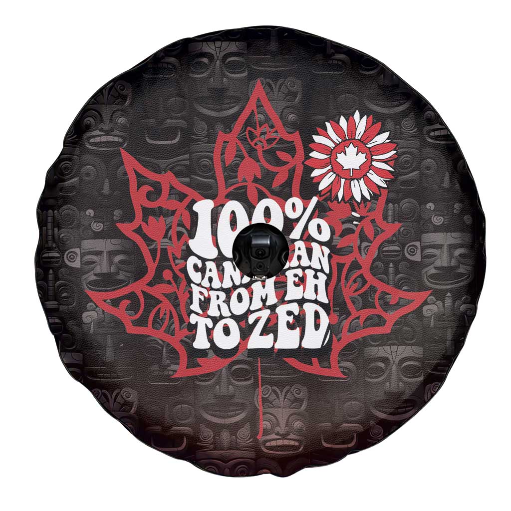 100% Canadian From Eh To Zed Spare Tire Cover True North Strong and Free
