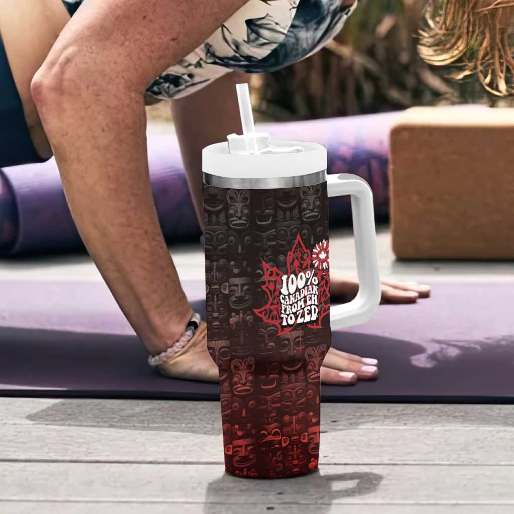 100% Canadian From Eh To Zed Tumbler With Handle True North Strong and Free
