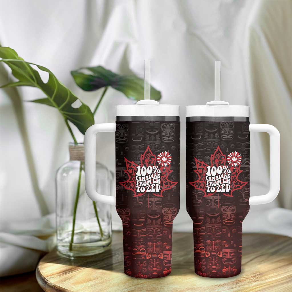 100% Canadian From Eh To Zed Tumbler With Handle True North Strong and Free