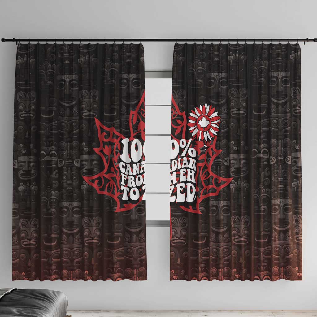 100% Canadian From Eh To Zed Window Curtain True North Strong and Free