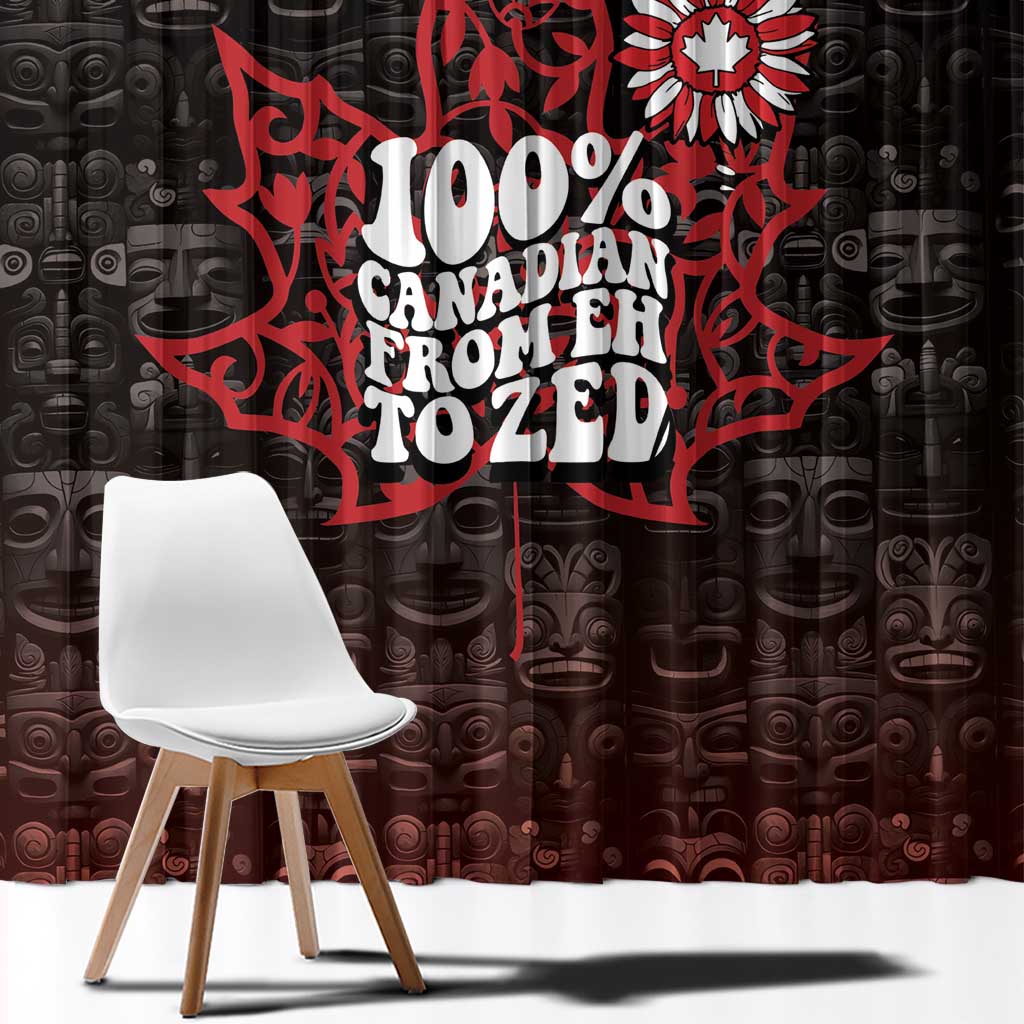 100% Canadian From Eh To Zed Window Curtain True North Strong and Free