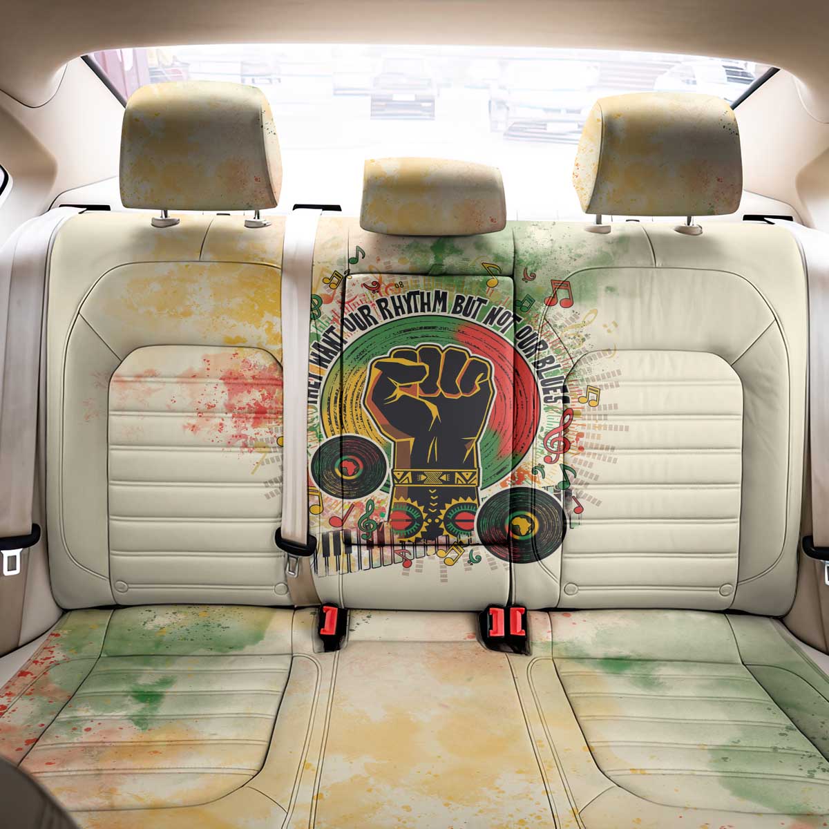 They Want Our Rhythm Not Our Blues Back Car Seat Cover African Music Pride