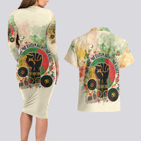 They Want Our Rhythm Not Our Blues Couples Matching Long Sleeve Bodycon Dress and Hawaiian Shirt African Music Pride
