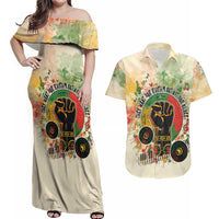 They Want Our Rhythm Not Our Blues Couples Matching Off Shoulder Maxi Dress and Hawaiian Shirt African Music Pride