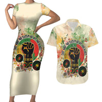 They Want Our Rhythm Not Our Blues Couples Matching Short Sleeve Bodycon Dress and Hawaiian Shirt African Music Pride