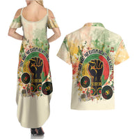 They Want Our Rhythm Not Our Blues Couples Matching Summer Maxi Dress and Hawaiian Shirt African Music Pride
