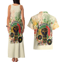 They Want Our Rhythm Not Our Blues Couples Matching Tank Maxi Dress and Hawaiian Shirt African Music Pride