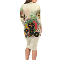 They Want Our Rhythm Not Our Blues Family Matching Long Sleeve Bodycon Dress and Hawaiian Shirt African Music Pride