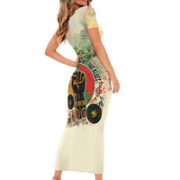 They Want Our Rhythm Not Our Blues Family Matching Short Sleeve Bodycon Dress and Hawaiian Shirt African Music Pride