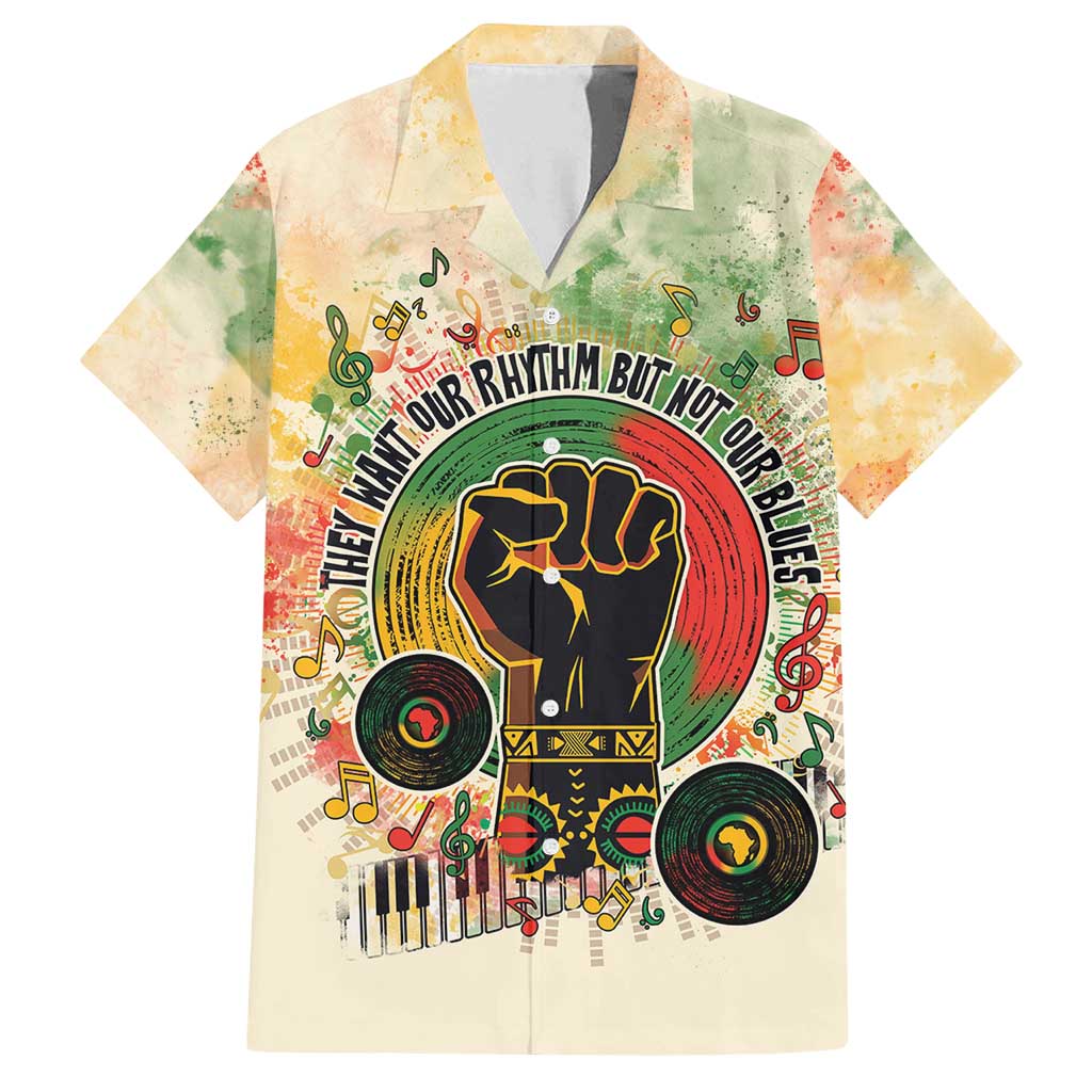 They Want Our Rhythm Not Our Blues Family Matching Summer Maxi Dress and Hawaiian Shirt African Music Pride