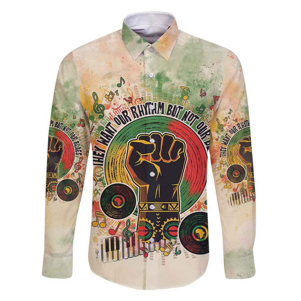 They Want Our Rhythm Not Our Blues Family Matching Summer Maxi Dress and Hawaiian Shirt African Music Pride