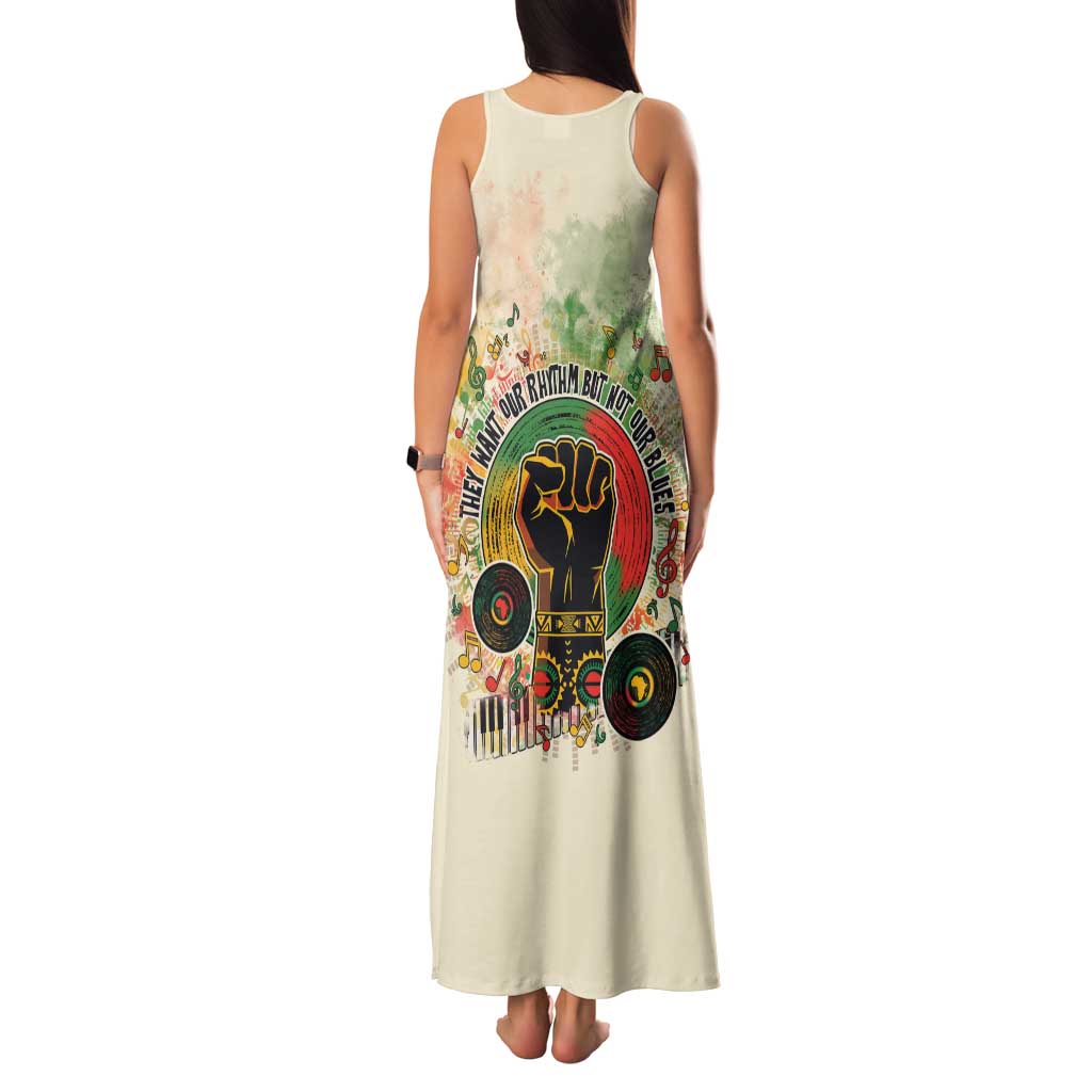 They Want Our Rhythm Not Our Blues Family Matching Tank Maxi Dress and Hawaiian Shirt African Music Pride