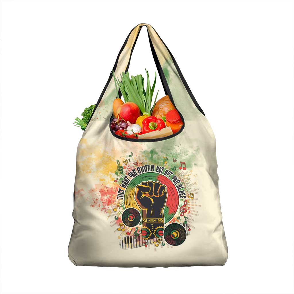 They Want Our Rhythm Not Our Blues Grocery Bag African Music Pride