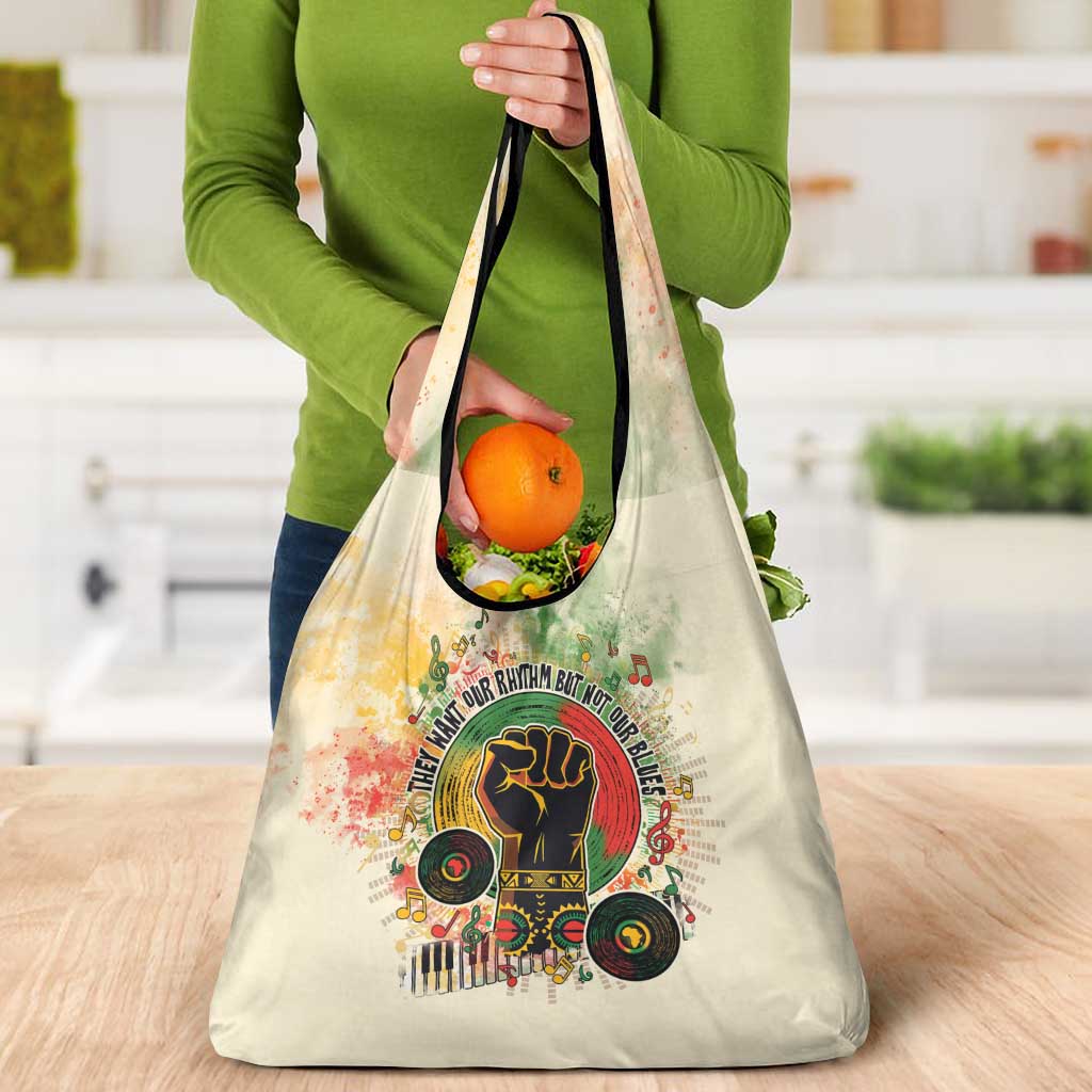 They Want Our Rhythm Not Our Blues Grocery Bag African Music Pride