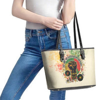 They Want Our Rhythm Not Our Blues Leather Tote Bag African Music Pride