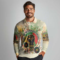 They Want Our Rhythm Not Our Blues Long Sleeve Polo Shirt African Music Pride