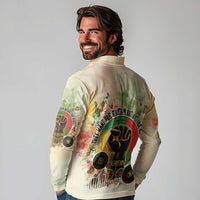 They Want Our Rhythm Not Our Blues Long Sleeve Polo Shirt African Music Pride