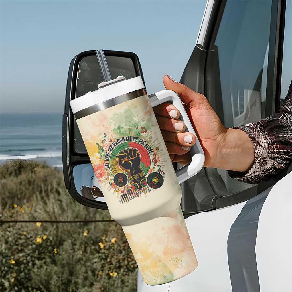 They Want Our Rhythm Not Our Blues Tumbler With Handle African Music Pride