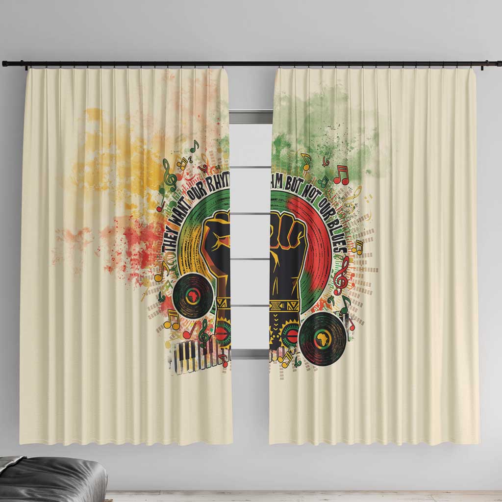 They Want Our Rhythm Not Our Blues Window Curtain African Music Pride
