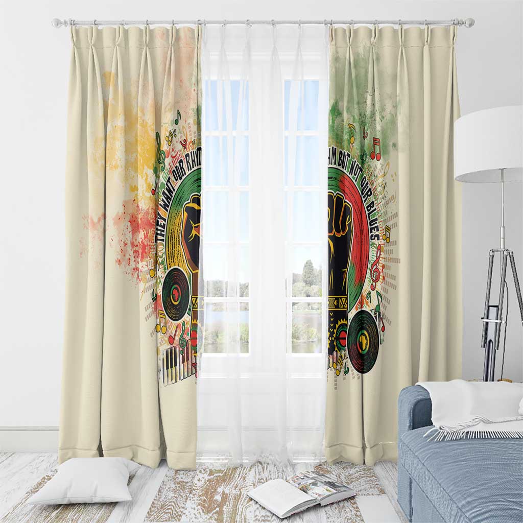 They Want Our Rhythm Not Our Blues Window Curtain African Music Pride