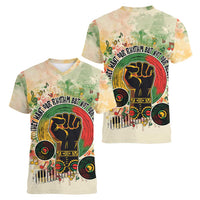 They Want Our Rhythm Not Our Blues Women V-Neck T-Shirt African Music Pride