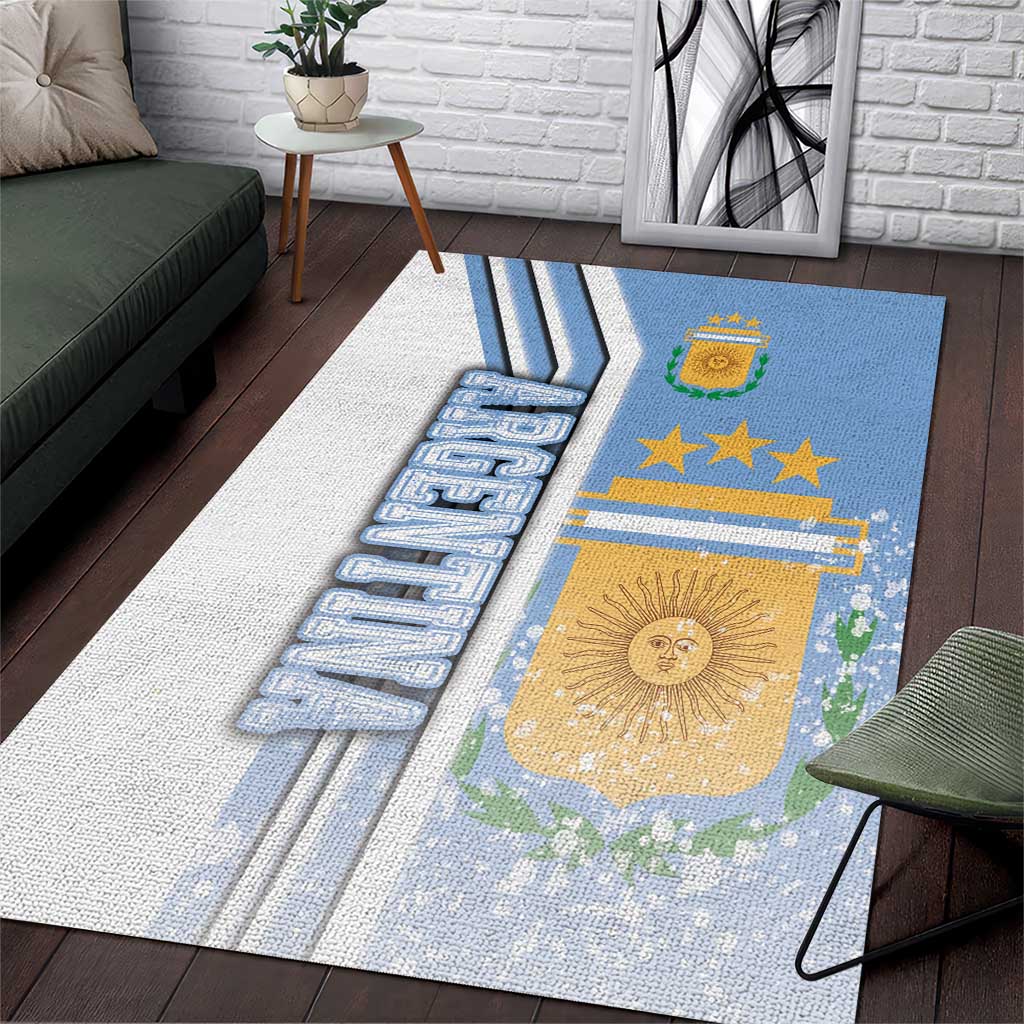Argentina Football Area Rug La Albiceleste Soccer - Road To Champion